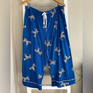 Room Service Zebra Print Cropped Pajama Pants